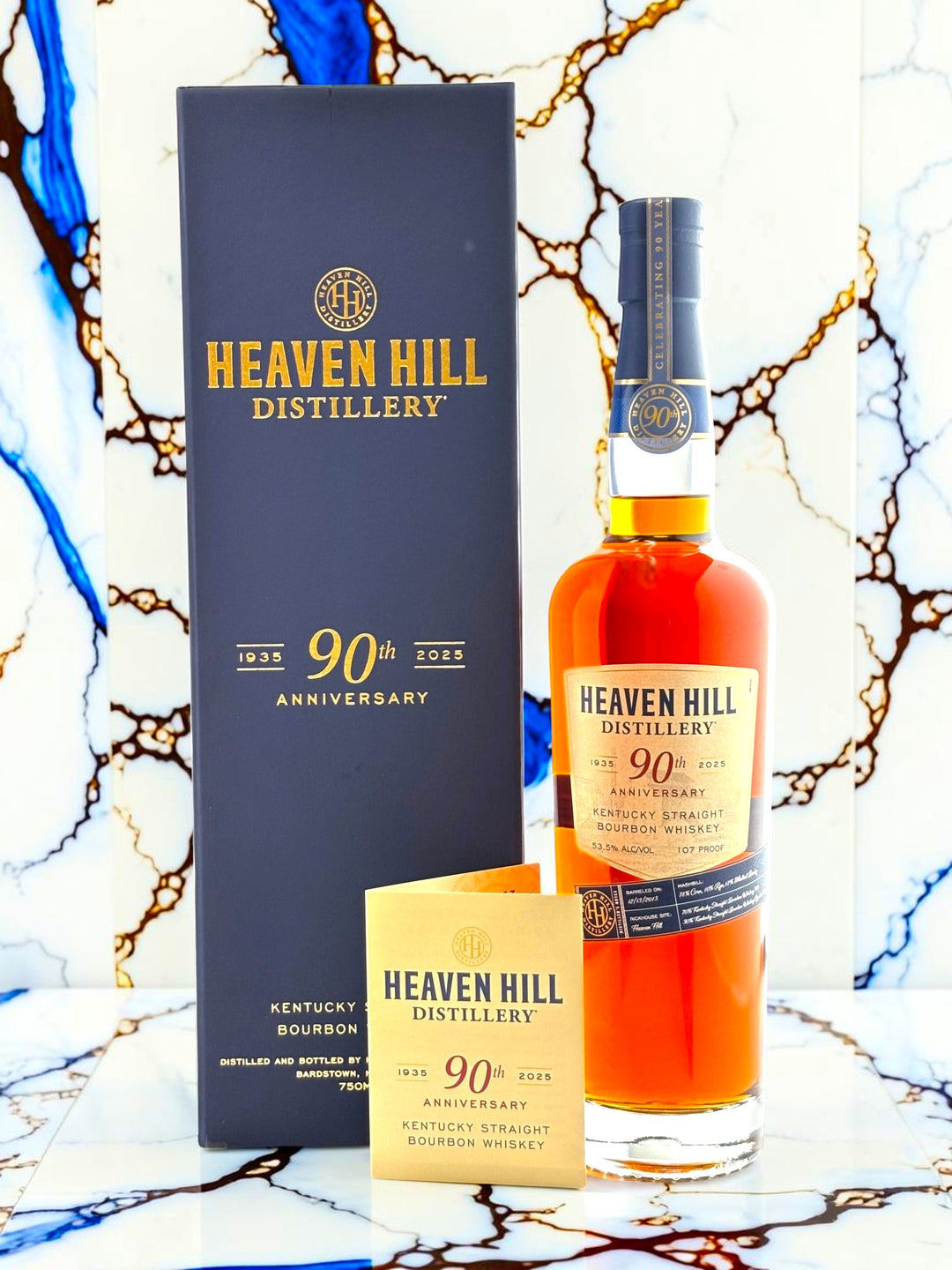 Heaven Hill Distillery 90th Anniversary 9 Year Old Kentucky Straight Bourbon Whiskey — Limited Release, 107 Proof