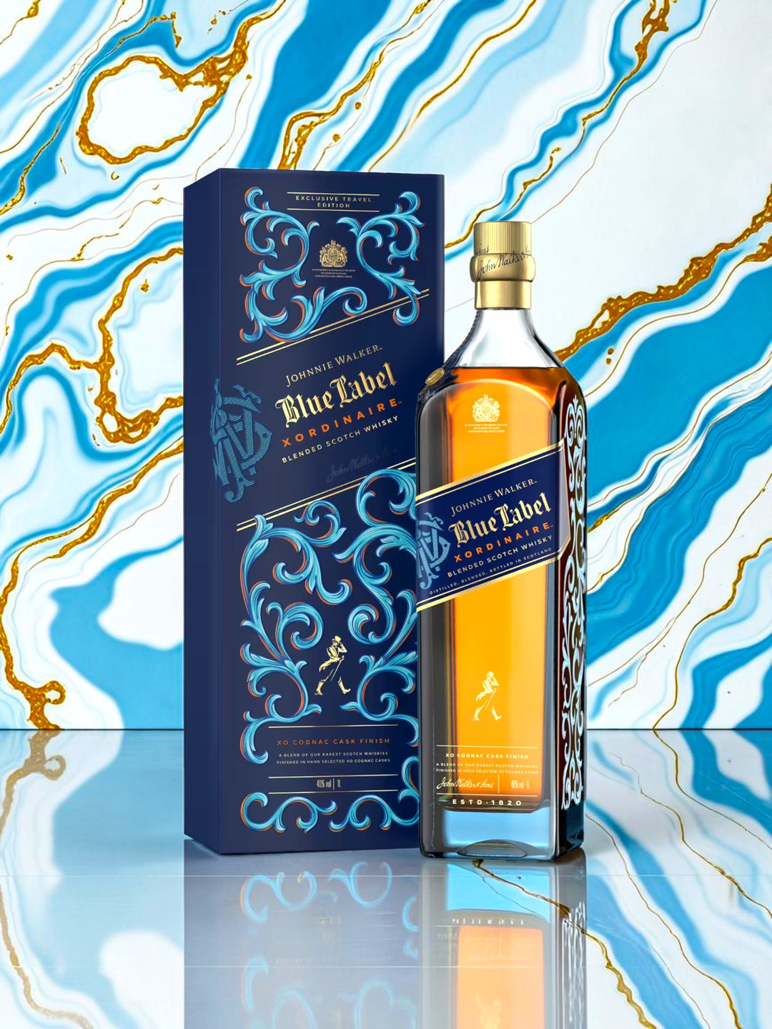 Johnnie Walker Blue Label Blended Scotch Whisky — Diageo Flagship Premium Blend, 40% ABV