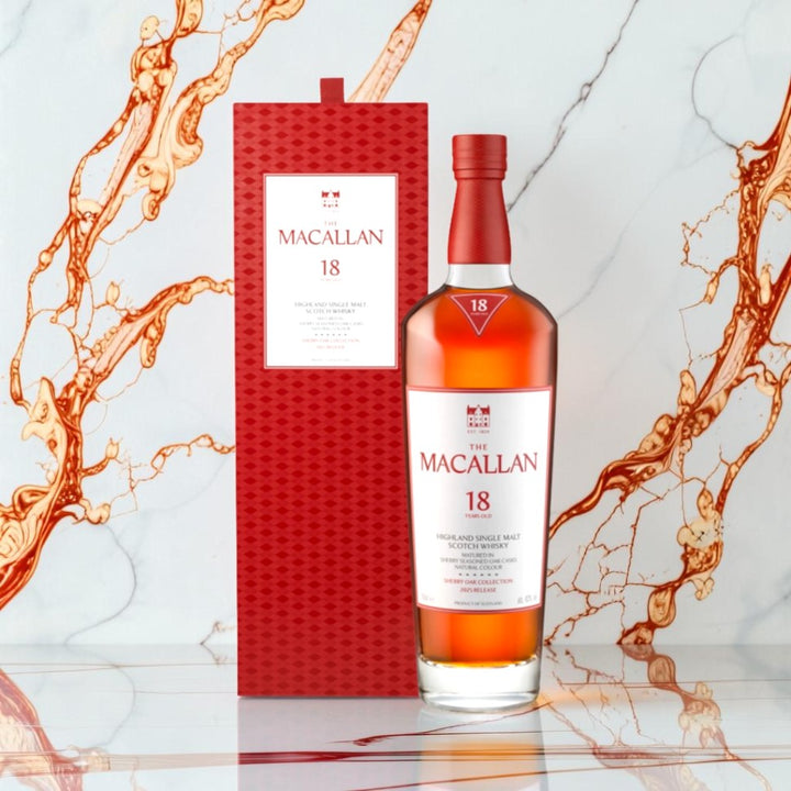 The Macallan 18 Year Old Sherry Oak 2025 Release Highland Single Malt Scotch Whisky — Annual Limited Release, 86 Proof