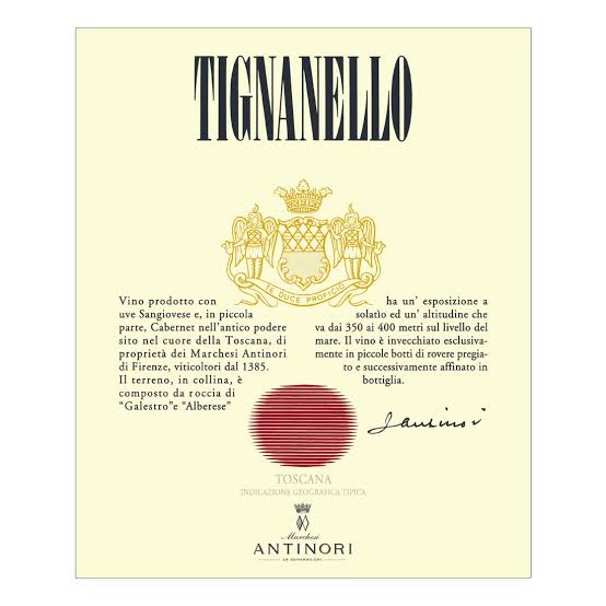 Marchesi Antinori Tignanello 2023 — Super Tuscan IGT, Sangiovese-Based