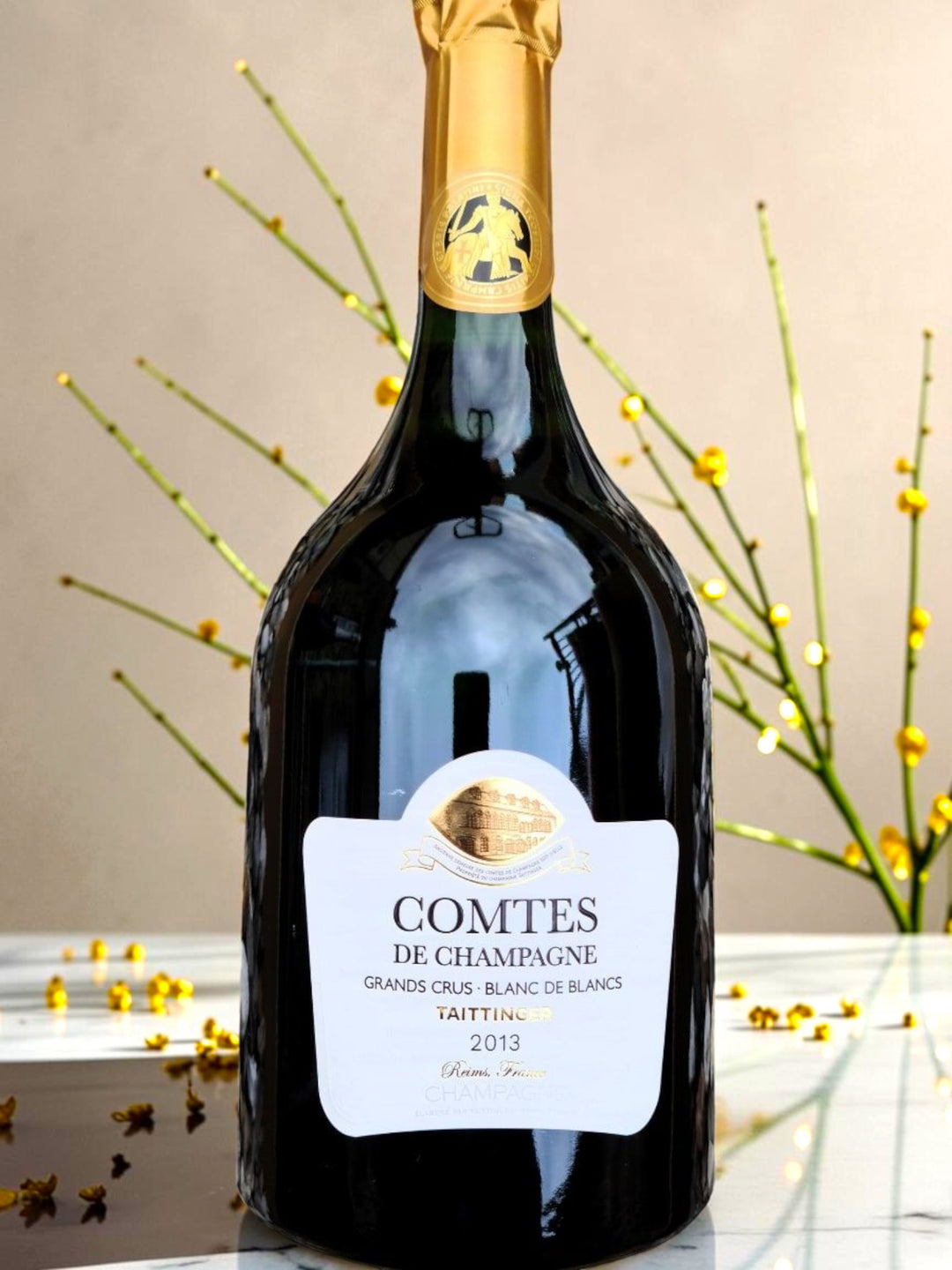 Taittinger Comtes de Champagne Blanc de Blancs 2013 Brut Vintage Champagne — Prestige Cuvée, 100% Chardonnay