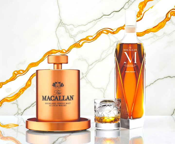 The Macallan "M" Lalique Decanter Highland Single Malt Scotch Whisky — Sherry Oak, Hand-Crafted Lalique Crystal