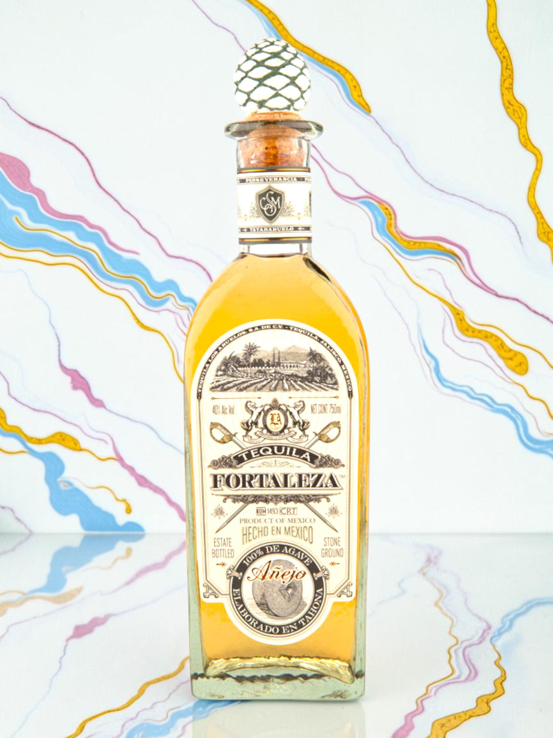 Tequila Fortaleza Añejo — NOM 1493, Tahona Crushed, Additive-Free