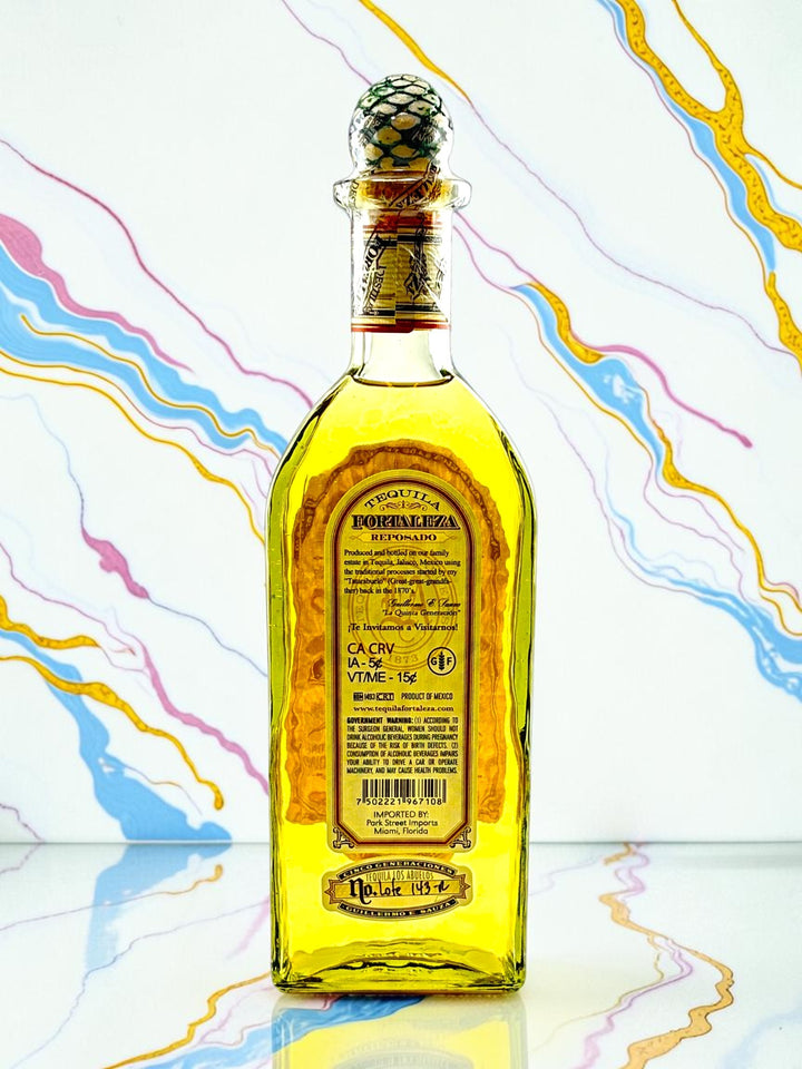 Tequila Fortaleza Reposado — NOM 1493, Tahona Crushed, Additive-Free