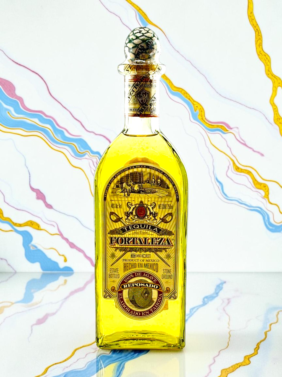 Tequila Fortaleza Reposado — NOM 1493, Tahona Crushed, Additive-Free