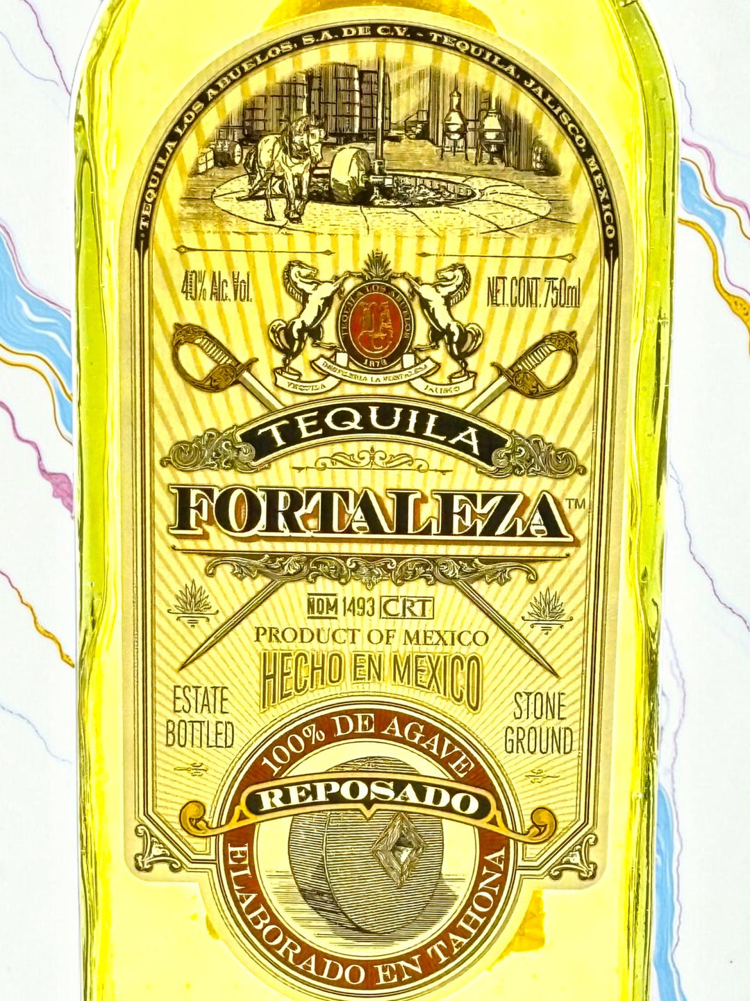Tequila Fortaleza Reposado — NOM 1493, Tahona Crushed, Additive-Free